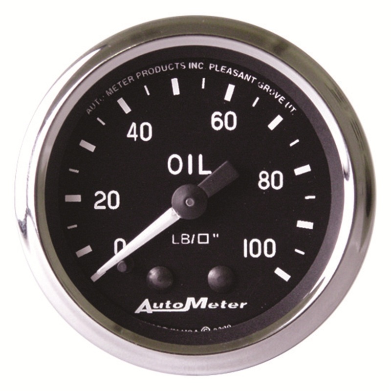 Autometer Cobra 2-1/16in 100 PSI Mechanical Oil Pressure Gauge - 201006
