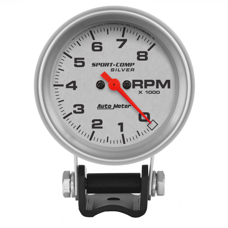 Autometer Ultra-Lite 2-5/8in Pedestal Tachometer 0-8000 RPM Gauge - 3707