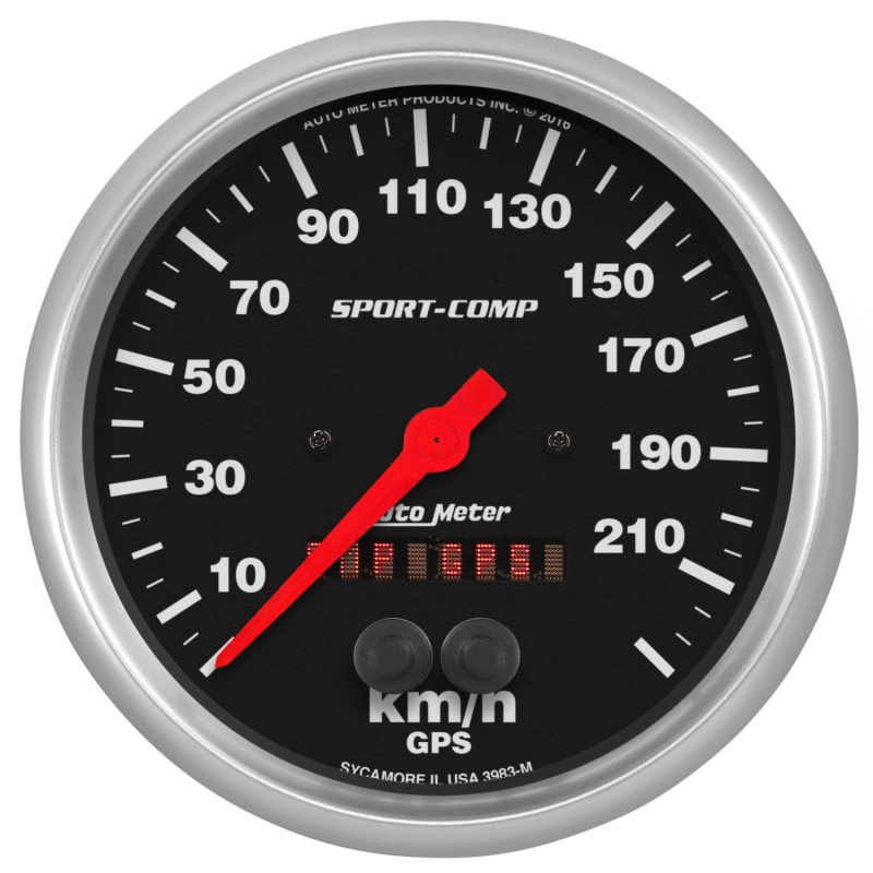 Autometer Sport-Comp GPS Speedometer 5in 225kmh - 3983-M
