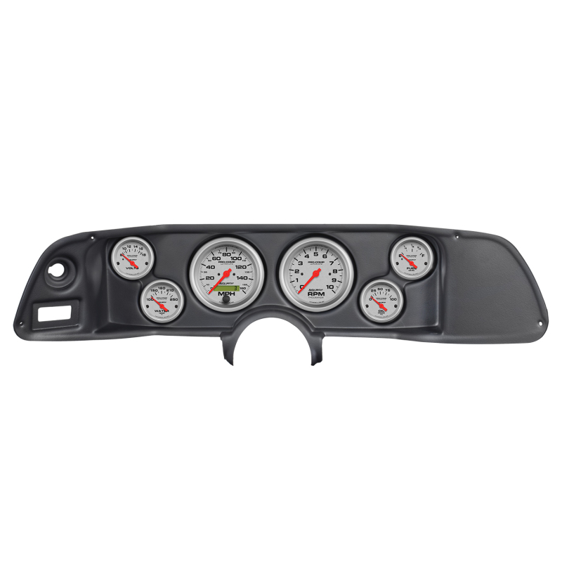 Autometer Ultra-Lite 70-78 Camaro Dash Kit 6pc Tach / MPH / Fuel / Oil / WTMP / Volt - 7022-UL