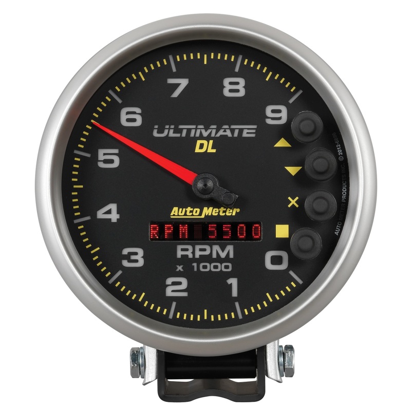 Autometer 5 inch Ultimate DL Playback Tachometer 9000 RPM - Black - 6896