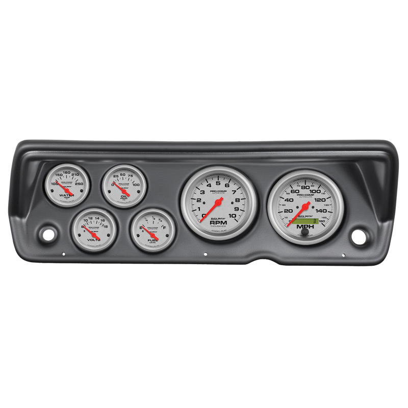 Autometer Ultra-Lite 70-76 Duster/ Demon/ Dart Dash Kit 6pc Tach / MPH / Fuel / Oil / WTMP / Volt - 7031-UL