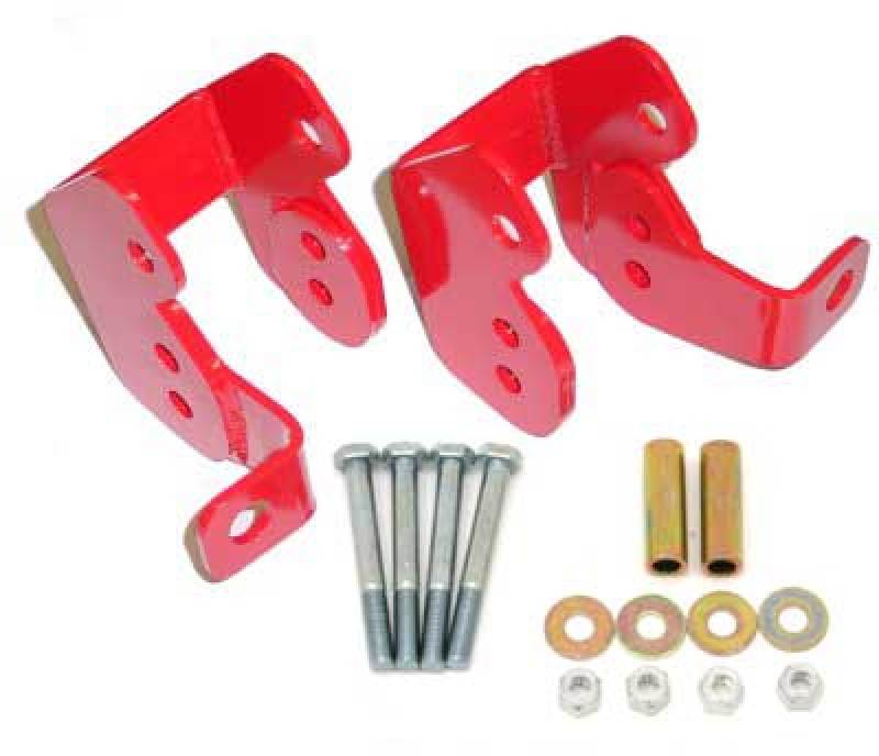 BMR 82-02 3rd Gen F-Body Bolt-On Control Arm Relocation Brackets - Red - CAB002R