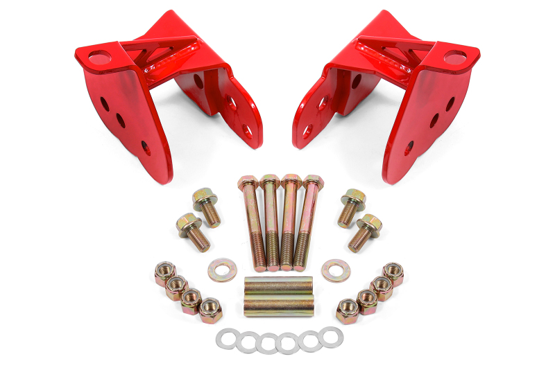 BMR 64-72 Chevy Chevelle Rear Control Arm Relocation Brackets - Red - CAB400R