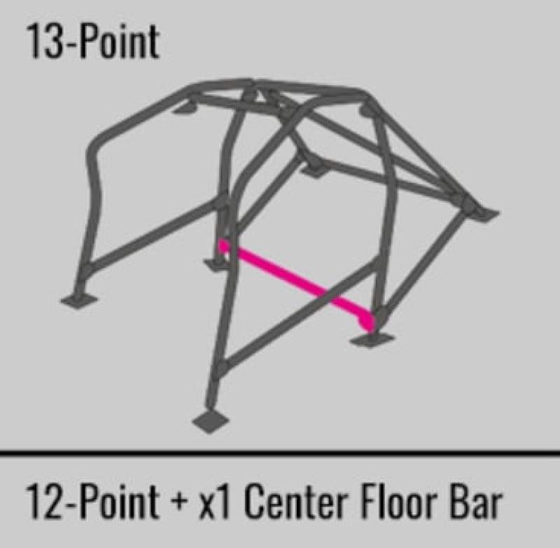 Cusco Safety 21 Roll Cage 13pt 2 Psgr Around Dash F&R w/ Diag Bar Subaru Impreza GDA/B w/o Sunroof - 666 270 W13