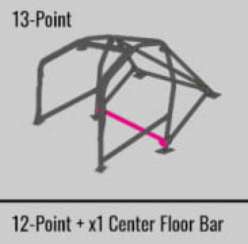 Cusco SFTY21 2-Pssgr 13-Point BLK DASH-THRU Roll Cage Subaru 01-07 WRX GDA/STi GDB (S/O/No Cancel) - 666 290 W13