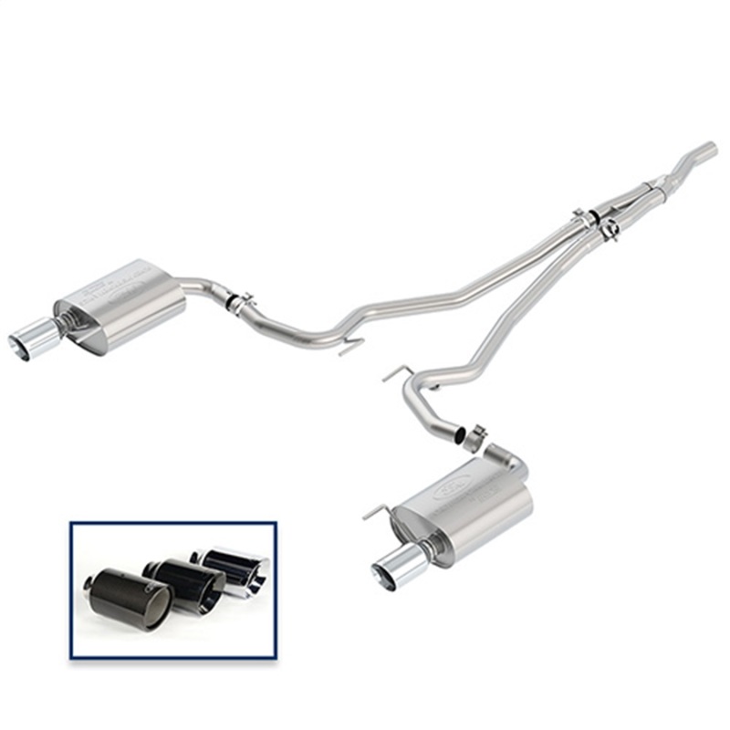 Ford Racing 2018+ Mustang 2.3L EcoBoost Cat-Back Extreme Exhaust System w/ Chrome Tips - M-5200-M4ECA