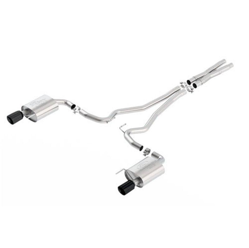 Ford Racing 2015 Mustang 5.0L Sport Cat-Back Exhaust System Black Chrome - M-5200-M8SB