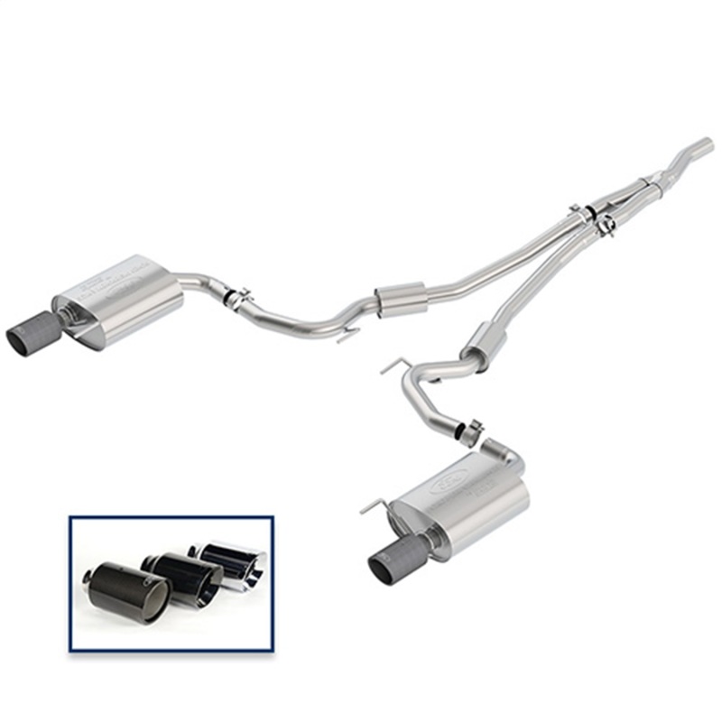 Ford Racing 18+ Mustang 2.3L EcoBoost Cat-Back Sport Exhaust System w/Carbon Fiber Tips - M-5200-M4SFA