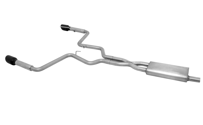 Gibson 15-19 Ford Mustang EcoBoost 2.3L 2.25in Cat-Back Dual Exhaust - Black Elite (Ceramic) - 619014-B