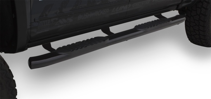 Lund 2019 Chevy Silverado 1500 Double Cab 5in Oval Curved Black SS Nerf Bars - Black - 24210689