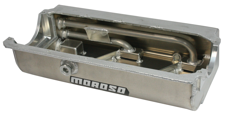 Moroso Donovan H/C 410 Small Block (w/Three Pick Ups) Sprint Car Dry Sump 6.5in Aluminum Oil Pan - 21555