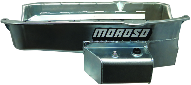 Moroso 80-85 Chevrolet Small Block/Dart (w/2 Pc Seal & Low Clearance) Wet Sump 7qt 7in Steel Oil Pan - 21816