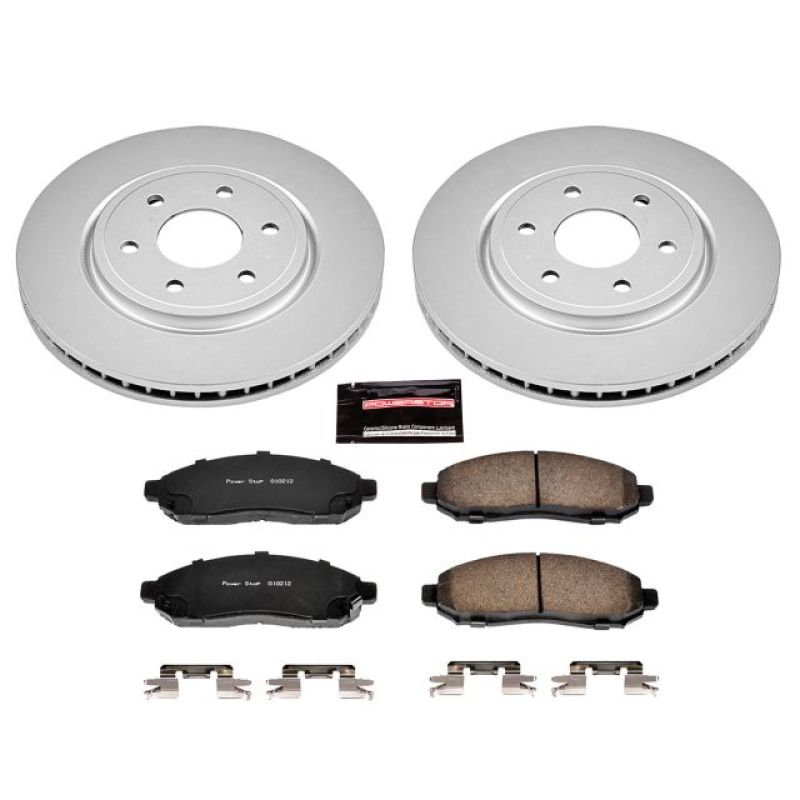 Power Stop 05-18 Nissan Frontier Front Z17 Evolution Geomet Coated Brake Kit - CRK142