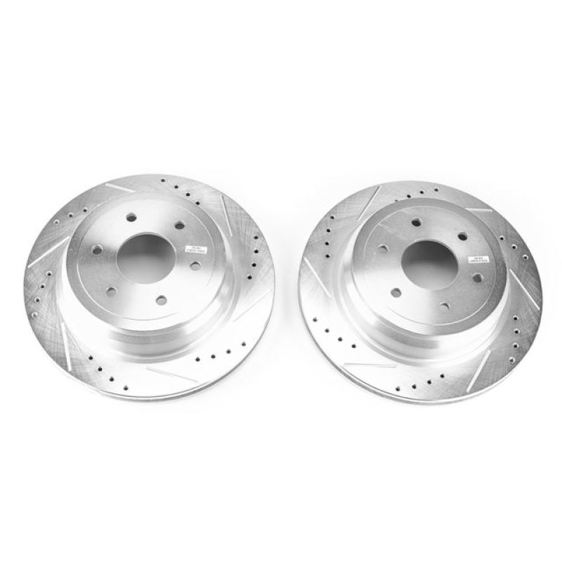 Power Stop 16-18 Nissan Titan XD Rear Evolution Drilled & Slotted Rotors - Pair - JBR1755XPR