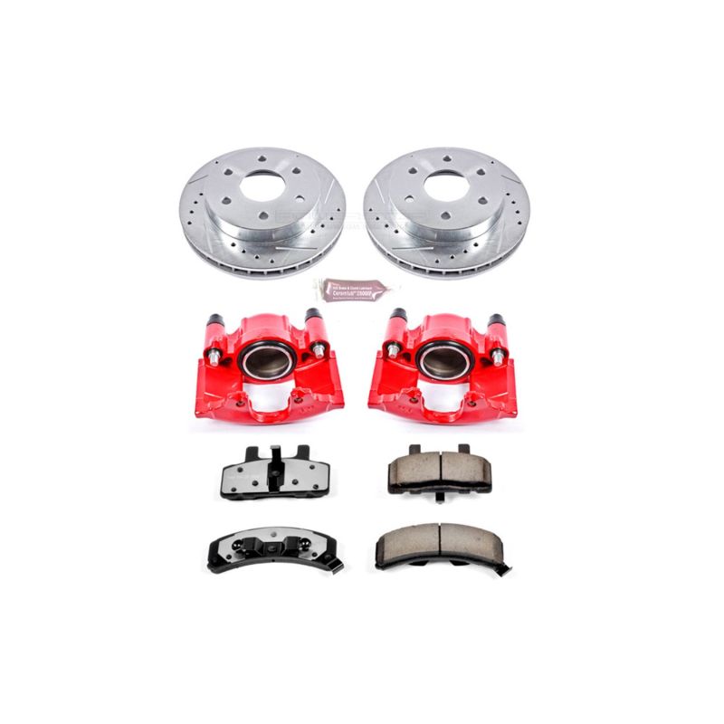 Power Stop 99-00 Cadillac Escalade Front Z36 Truck & Tow Brake Kit w/Calipers - KC1970-36