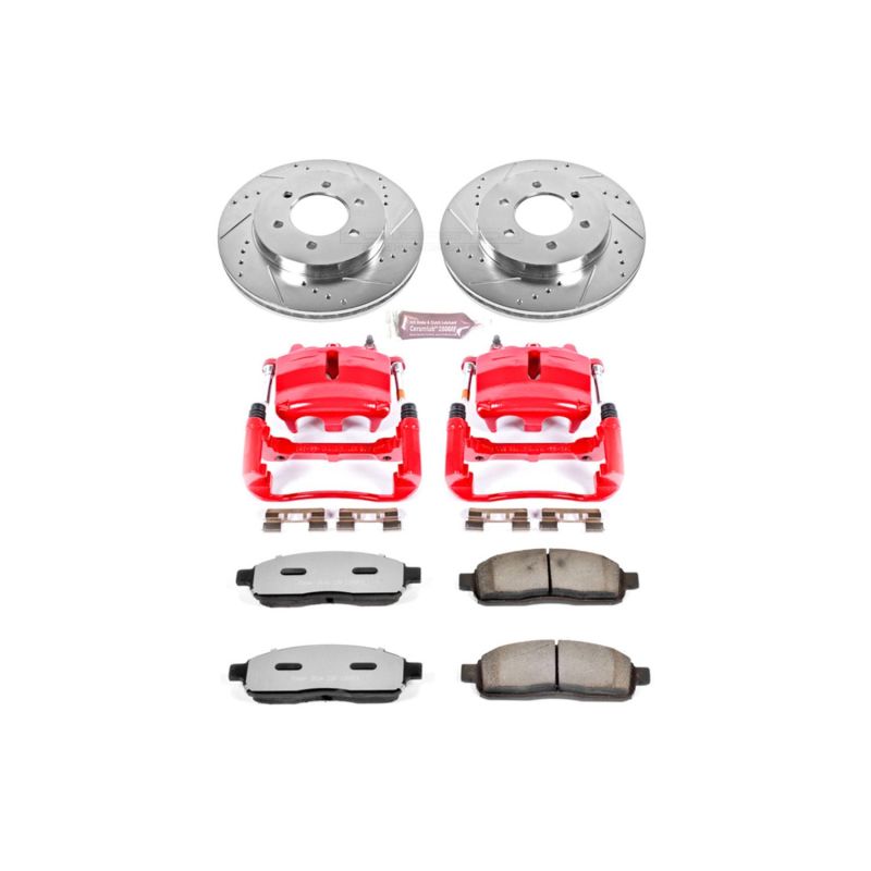 Power Stop 2004 Ford F-150 Front Z36 Truck & Tow Kit w/Cals - KC1943-36