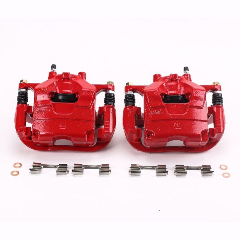 Power Stop 13-17 Buick Encore Front Red Calipers w/Brackets - Pair - S5328