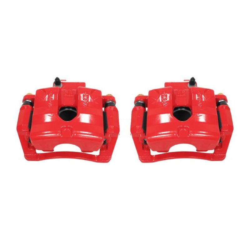 Power Stop 10-11 Cadillac SRX Rear Red Calipers w/Brackets - Pair - S5118A