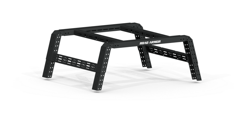 Road Armor Universal 5-1/2-6ft Bed TRECK Adj Bed Rack - Tex Blk (w/o Brackets) - 550BRS59B