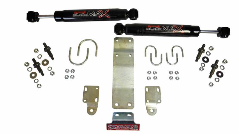 Skyjacker 2007-2017 Jeep Wrangler (JK) (Use w/ OEM Tie Rods) Dual Steering Damper Kit w/ Black Max - 8204