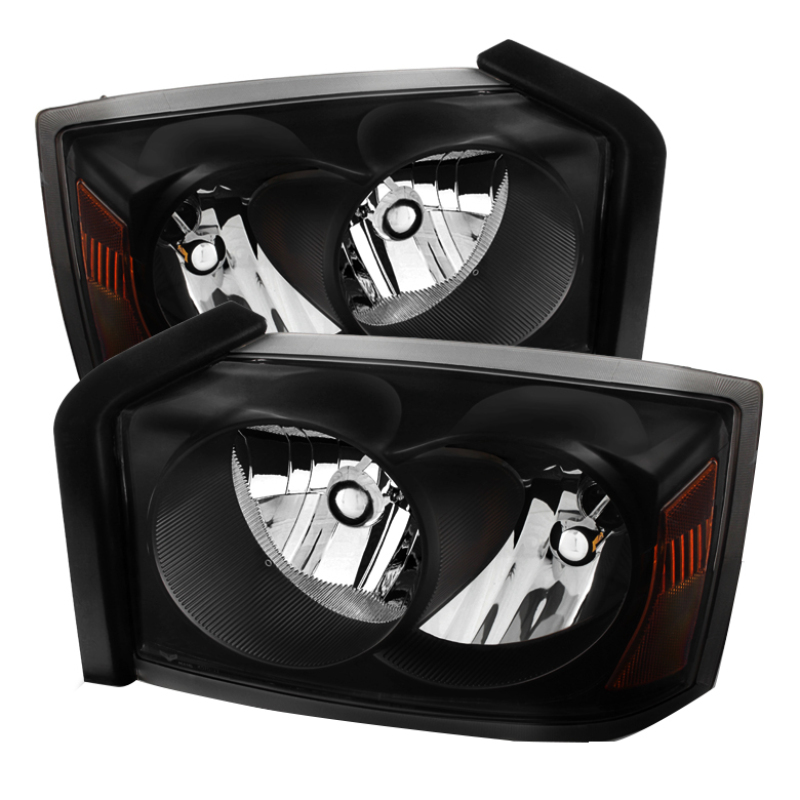 Xtune Dodge Dakota 05-07 Crystal Headlights Black HD-JH-DDAK05-AM-BK - 9025327