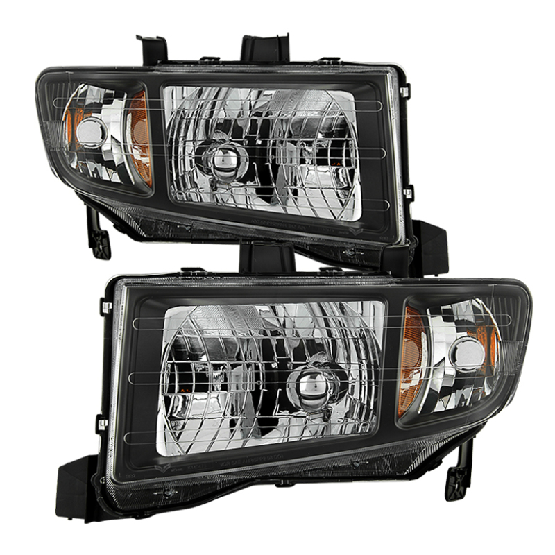 Xtune Honda Ridgeline 06-13 Crystal Headlights Black HD-JH-HRID06-AM-BK - 9025495