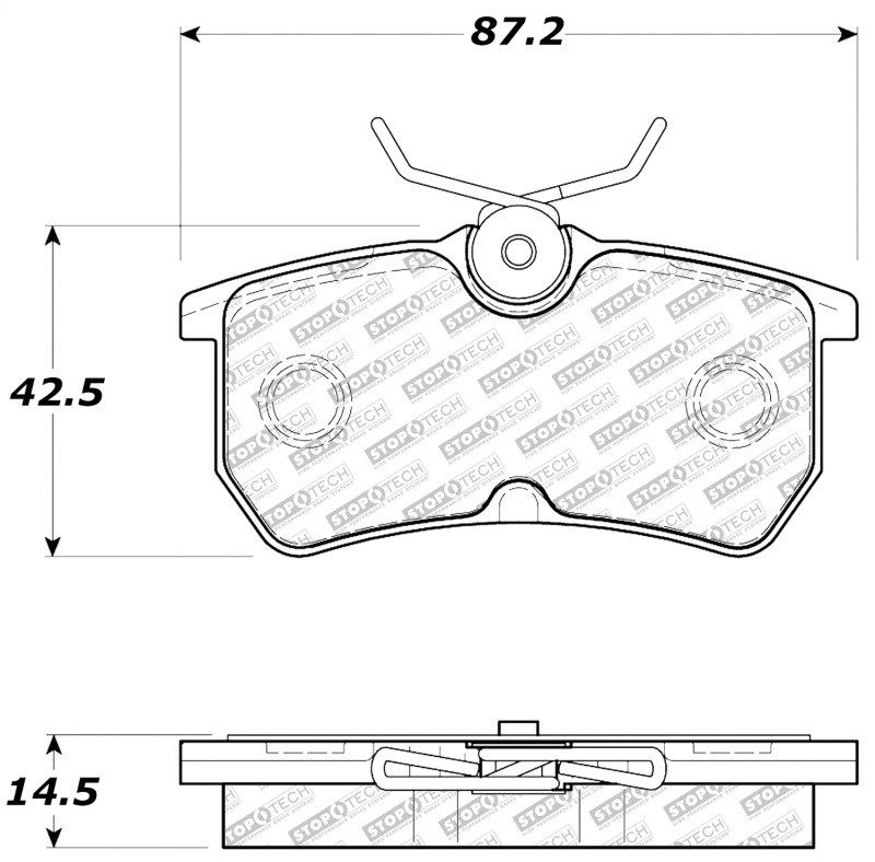 StopTech 01-19 Ford Fiesta/Focus Street Select Brake Pads - Rear - 305.08860