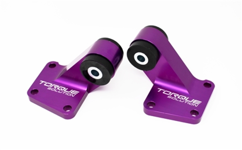 Torque Solution 03-06 Mitsubishi EVO VII-IX Billet Rear Differential Mounts - Purple - TS-EV-196PR