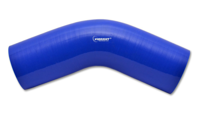 Vibrant 4 Ply Reinforced Silicone Elbow Connector - 2.75in I.D. - 45 deg. Elbow (BLUE) - 2753B