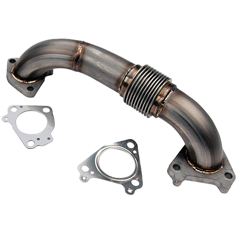 Wehrli 01-04 Chevrolet 6.6L Duramax LB7 2in Stainless Passenger Side Up Pipe w/Gaskets (Twin Turbo) - WCF100648