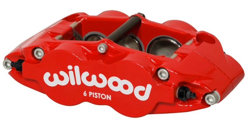 Wilwood Caliper Forged Narrow Superlite L/H FNSL6R-DS Dust Seal 1.62/1.12 1.10in Rotor Width - Red - 120-14437-RD