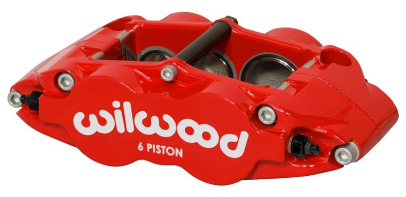 Wilwood Caliper Forged Narrow Superlite R/H FNSL6R-DS Dust Seal 1.62/1.12 1.10in Rotor Width - Red - 120-14436-RD