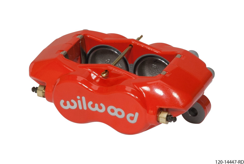 Wilwood Caliper-Forged DynaliteI w/Dust Seal-Red 1.75in Pistons .81in Disc - 120-14447-RD