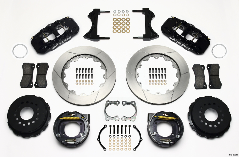 Wilwood AERO4 Rear P-Brake Kit 14.00in Big Ford New Style 2.36in Offset - 140-10944