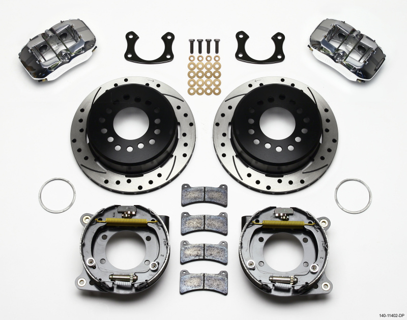 Wilwood Dynapro Low-Profile 11.00in P-Brake Kit Drill-Pol New Big Ford 2.36in Offset - 140-11402-DP