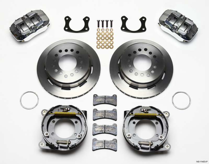 Wilwood Dynapro Low-Profile 11.00in P-Brake Kit - Polish Small Ford 2.50in Offset - 140-11403-P