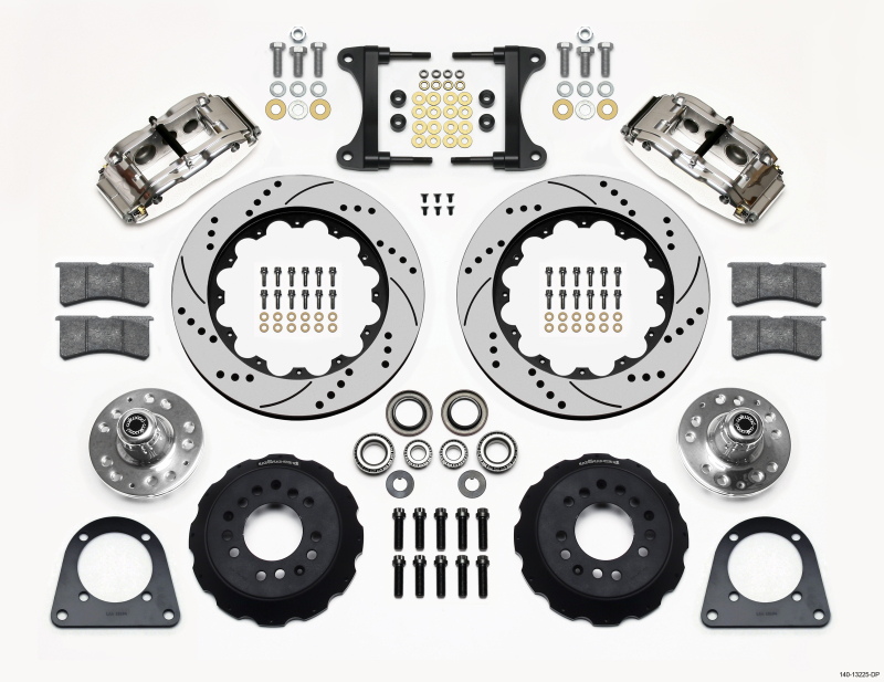 Wilwood Narrow Superlite 6R Front Hub Kit 14.00in Drill Pol TCI-IFS 71-78 (Pinto Based) - 140-13225-DP