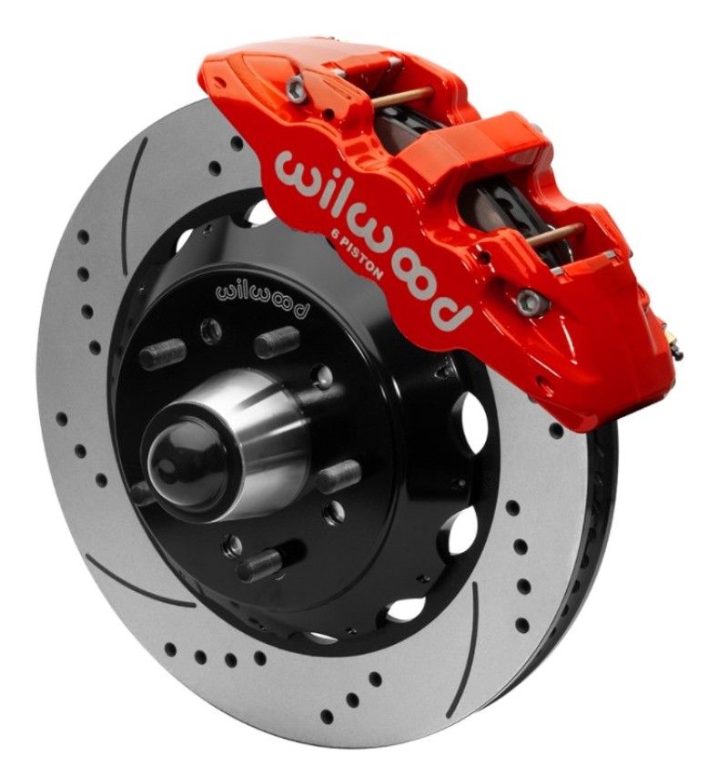 Wilwood Forged Narrow Superlite 6R Front Big Brake Kit SRP 14.00in Rotors 67-86 C1500 - Red - 140-15943-DR