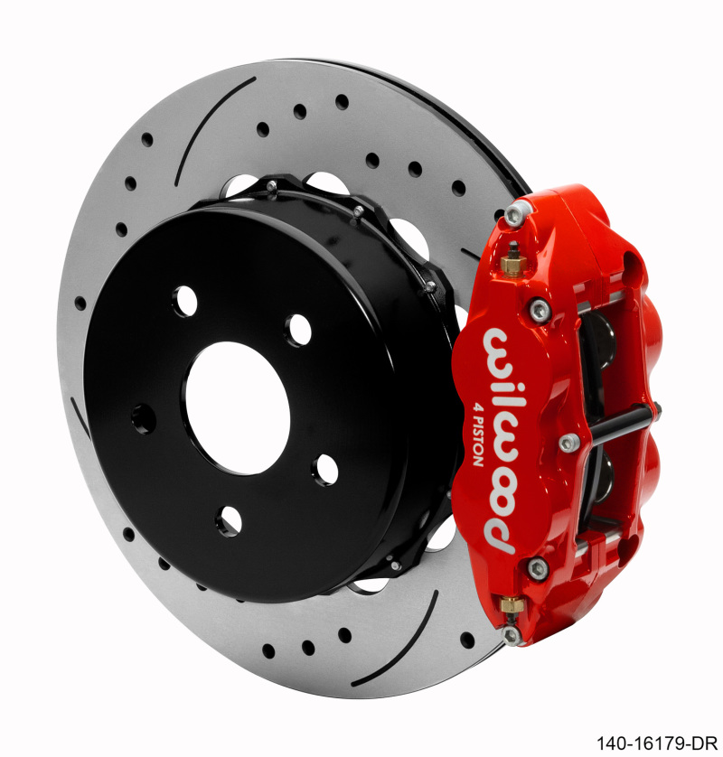 Wilwood Narrow Superlite 4R Rear Brake Kit 14.00in Red 2020-Up Jeep JT w/ Lines - 140-16179-DR