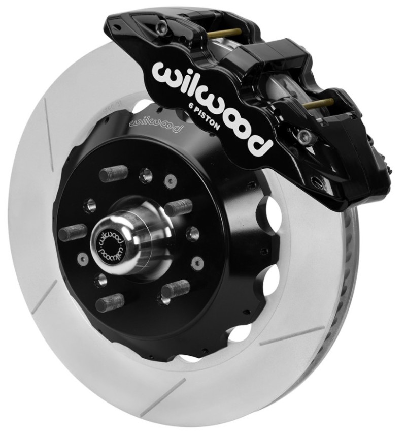 Wilwood 70-81 FBody/75-79 A&XBody AERO6 Frt BBK 14in Rtr Blk Calipers Use w/ Pro Drop Spindle - 140-16197