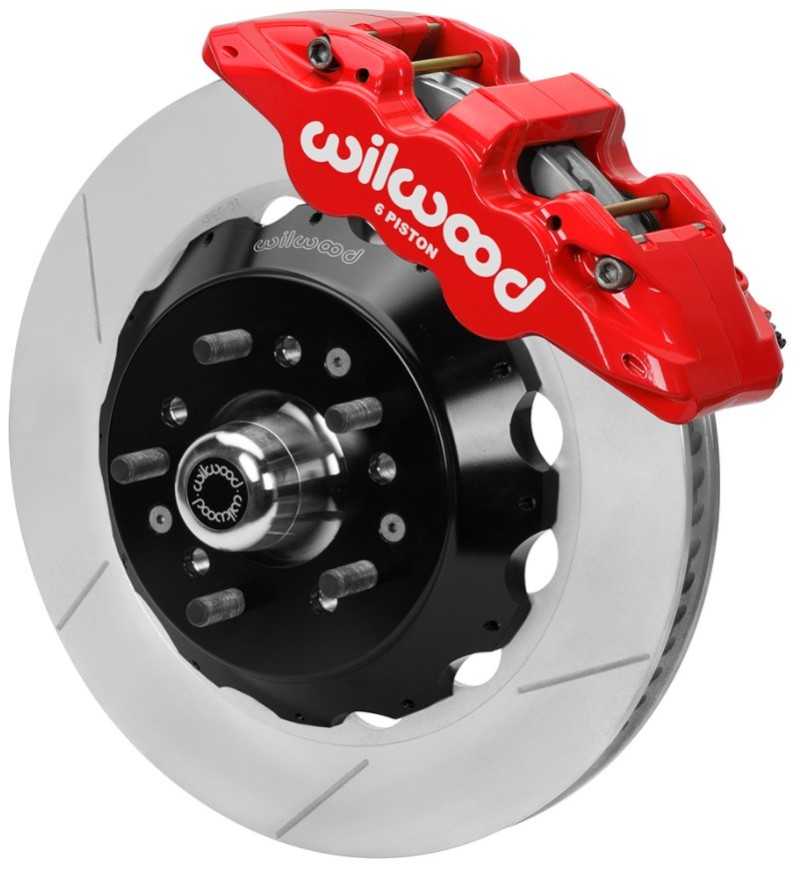 Wilwood 70-81 FBody/75-79 A&XBody AERO6 Frt BBK 14in Rtr Red Calipers Use w/ Pro Drop Spindle - 140-16197-R