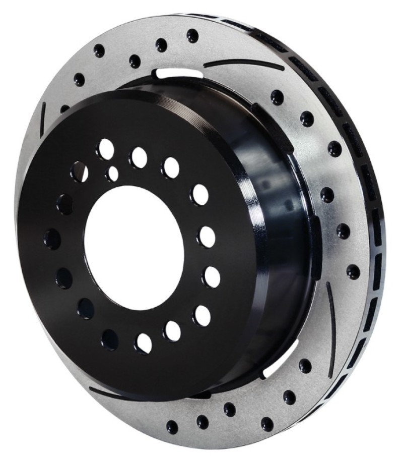 Wilwood Rotor-2.32in Offset-SRP-BLK-Drill-LH 11.00 x .810 - 5 Lug - 160-11377-BK