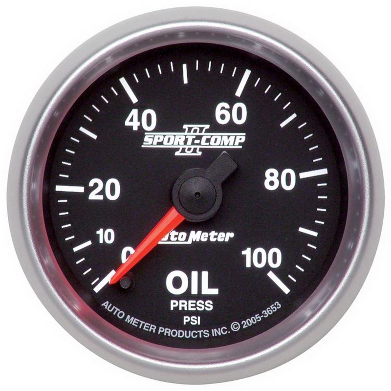 Autometer Sport-Comp II 52mm 0-100 PSI Electronic Oil Pressure Gauge - 3653