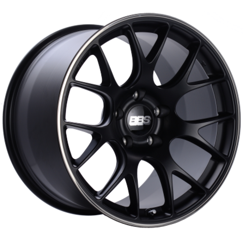 BBS CH-R 19x8.5 5x112 ET40 Satin Black Polished Rim Protector Wheel -82mm PFS/Clip Required - CH122BPO