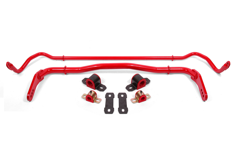 BMR 08-19 Dodge Challenger Front/Rear Hollow 38mm/25mm Sway Bar Kit w/ Bushings - Red - SB113R