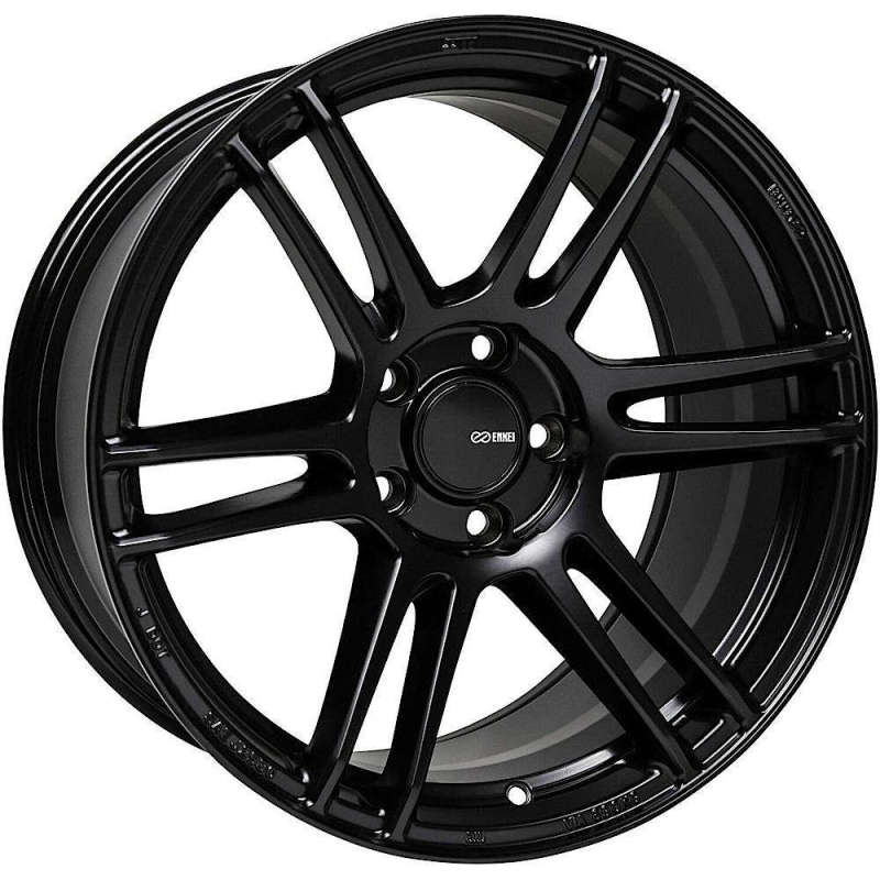 Enkei TSR-6 18x8 5x100 45mm Offset 72.6mm Bore Matte Black Wheel - 530-880-8045BK