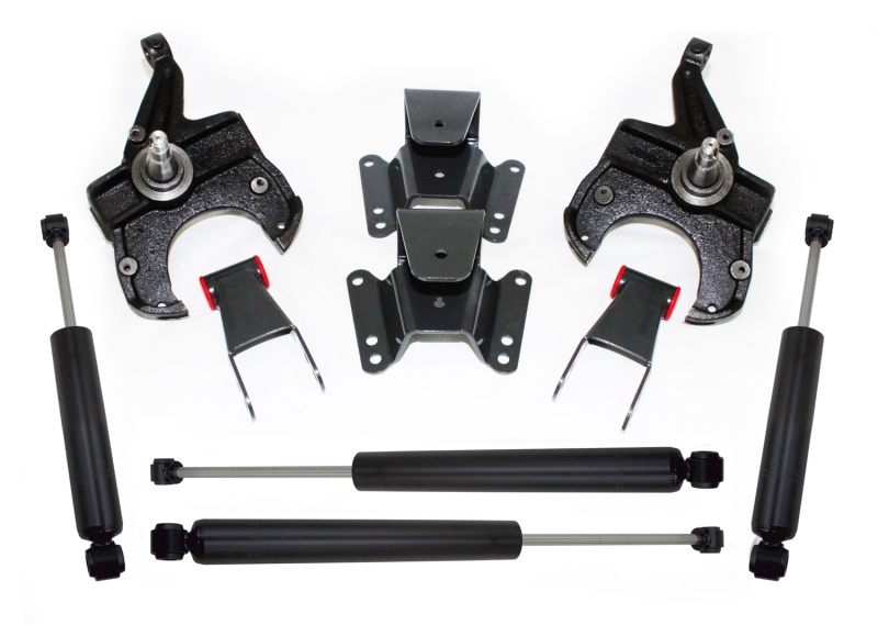 MaxTrac 73-87 Chevrolet C10 2WD 2.5in/4in Lowering Spindle Kit (1.25in Rotor) - KS331134H