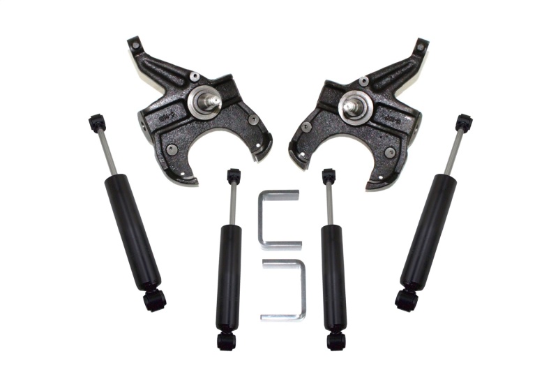 MaxTrac 73-87 Chevrolet C10 2WD 2.5in/5in Lowering Spindle Kit (1in Rotor) - KS331135L