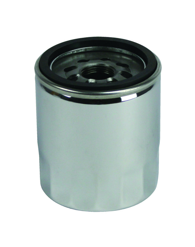 Moroso 97-06 Early GM LS 13/16in Thread 3-1/2in Tall Oil Filter - Chrome - 22305